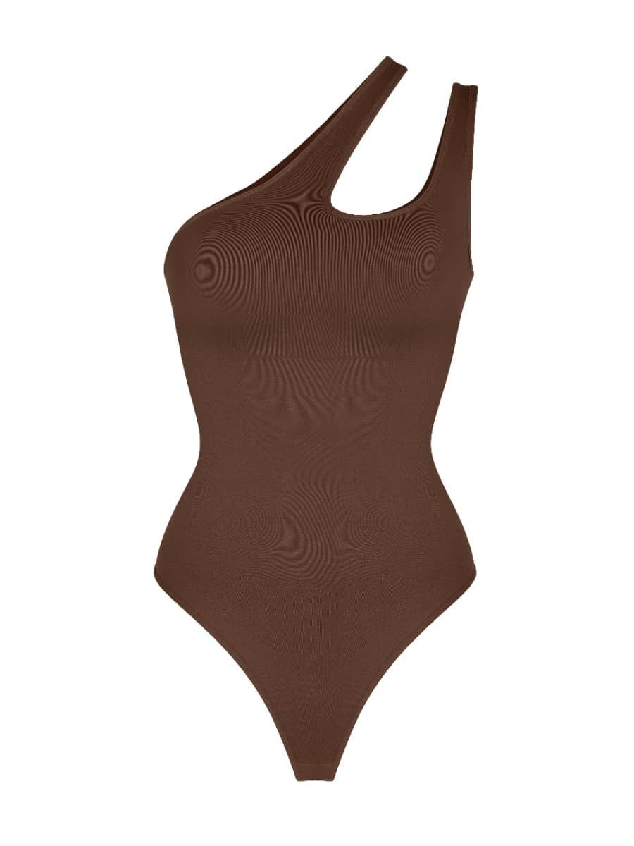 One-shoulder Waist and Abdomen Sculpt Bodysuit