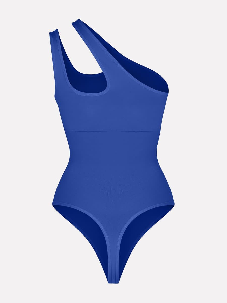 One-shoulder Waist and Abdomen Sculpt Bodysuit