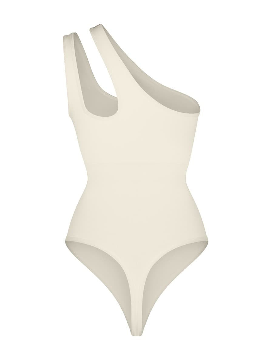 One-shoulder Waist and Abdomen Sculpt Bodysuit