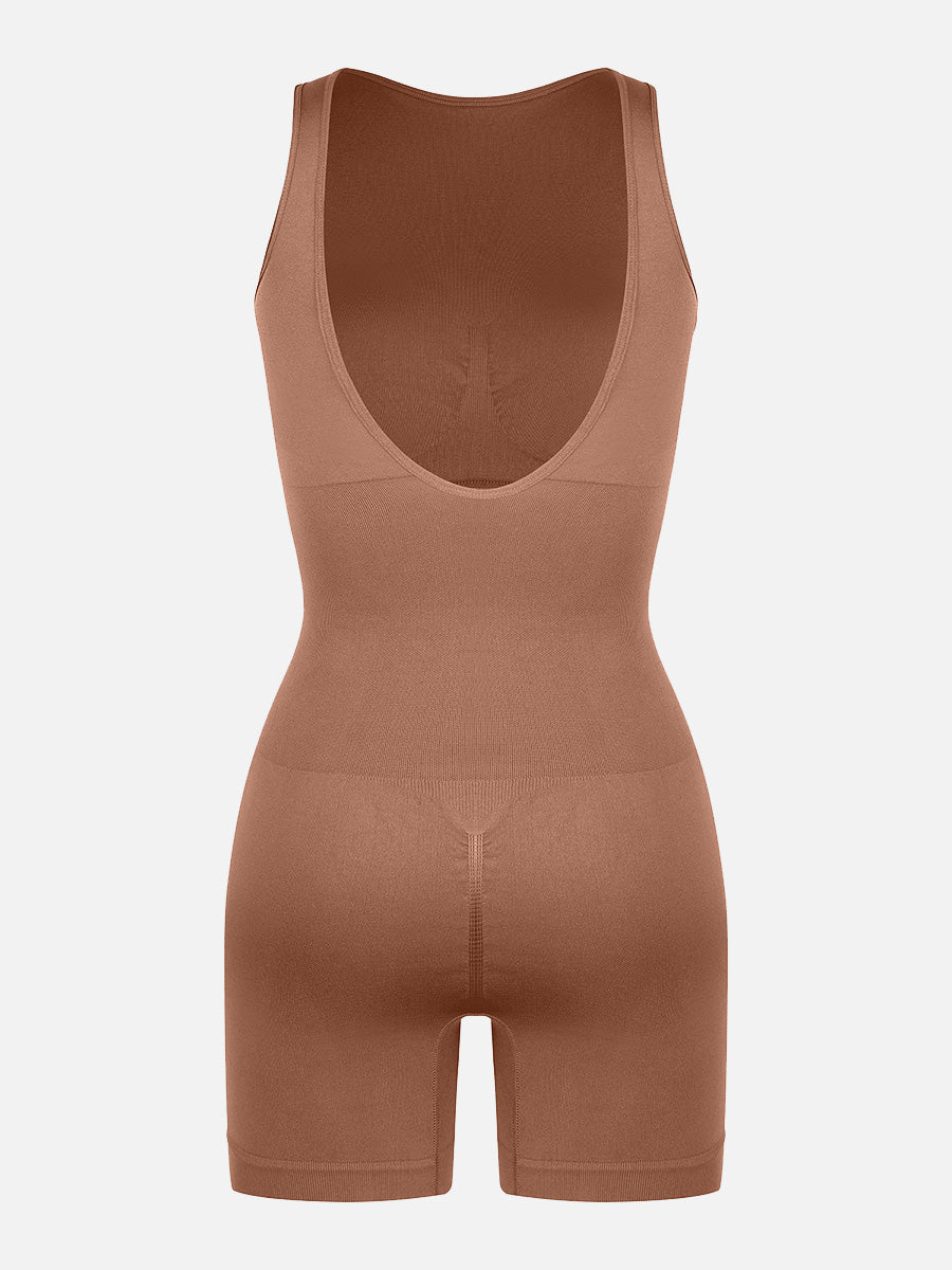 U Back Shape Sculpting Romper with Removable Cups