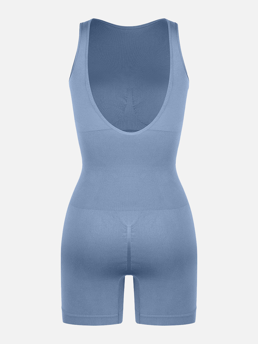 U Back Shape Sculpting Romper with Removable Cups
