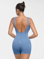 U Back Shape Sculpting Romper with Removable Cups