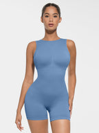 U Back Shape Sculpting Romper with Removable Cups