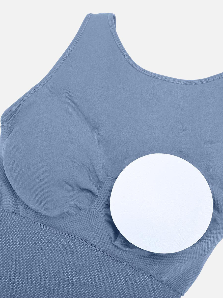 U Back Shape Sculpting Romper with Removable Cups - Auxieswear