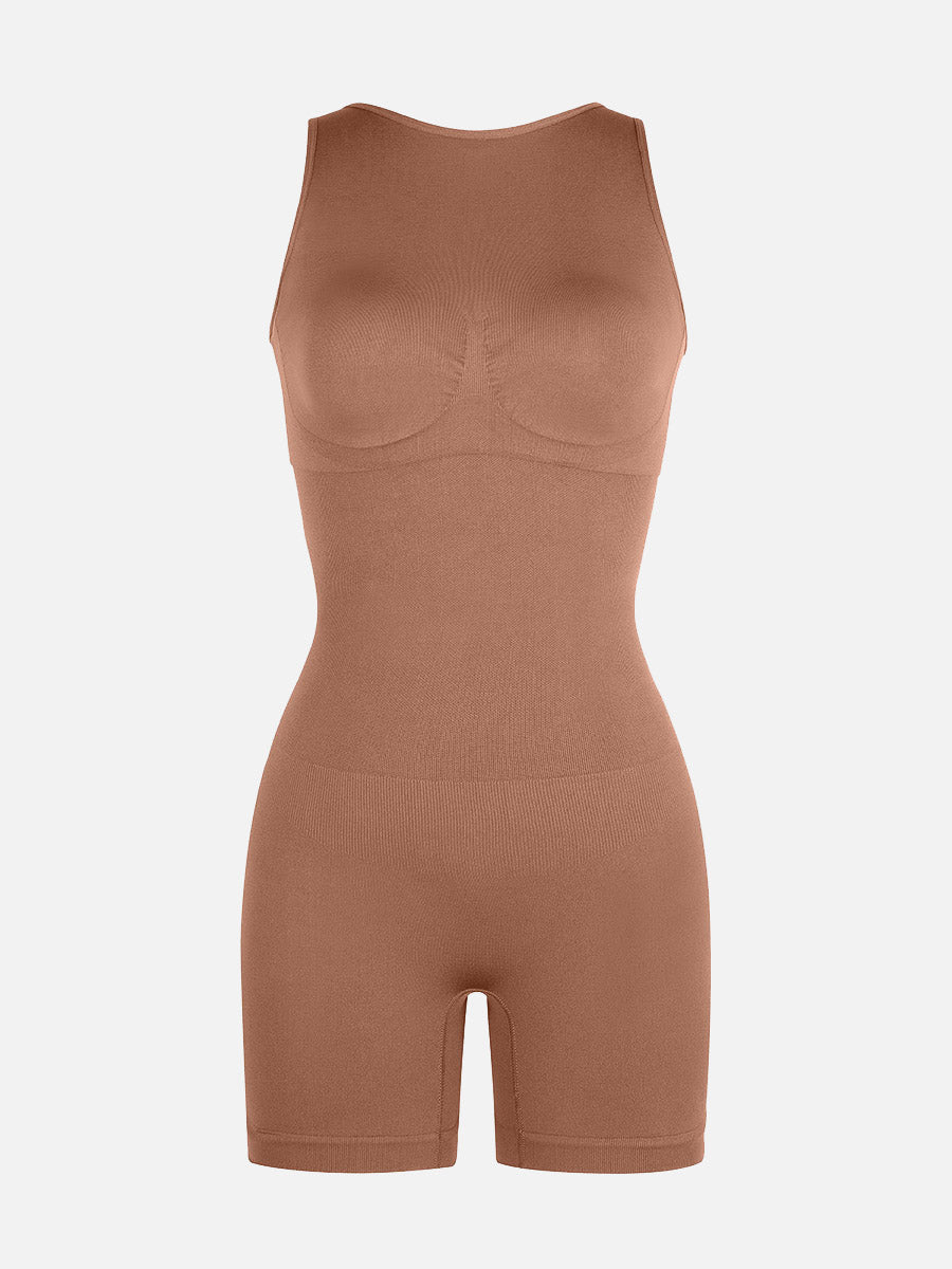 U Back Shape Sculpting Romper with Removable Cups