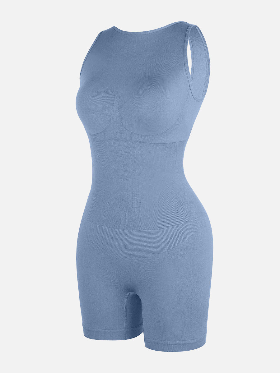 U Back Shape Sculpting Romper with Removable Cups