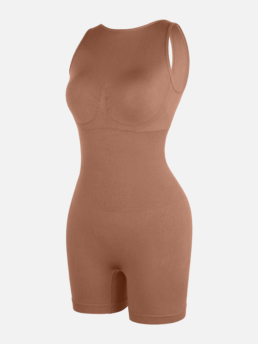 U Back Shape Sculpting Romper with Removable Cups