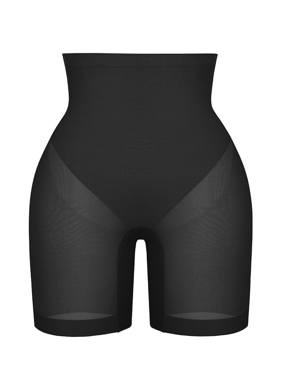 Tummy Slimming Low Waist Fitted Mesh Thigh Slimmer - Auxieswear