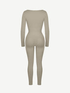 Deep V Tummy & Waist Control Jumpsuit