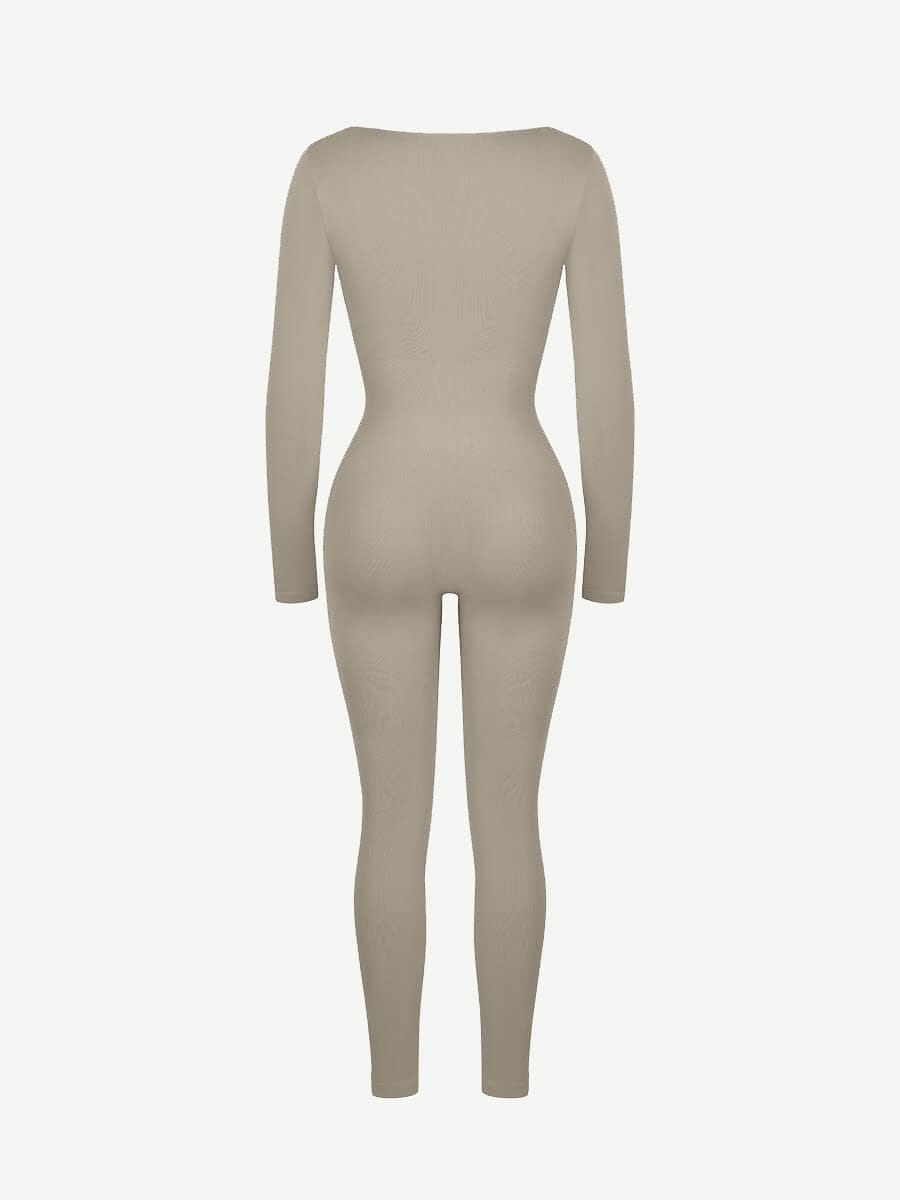 Deep V Tummy & Waist Control Jumpsuit