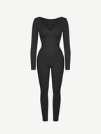 Deep V Tummy & Waist Control Jumpsuit