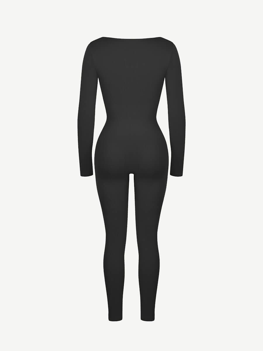 Deep V Tummy & Waist Control Jumpsuit