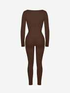 Deep V Tummy & Waist Control Jumpsuit