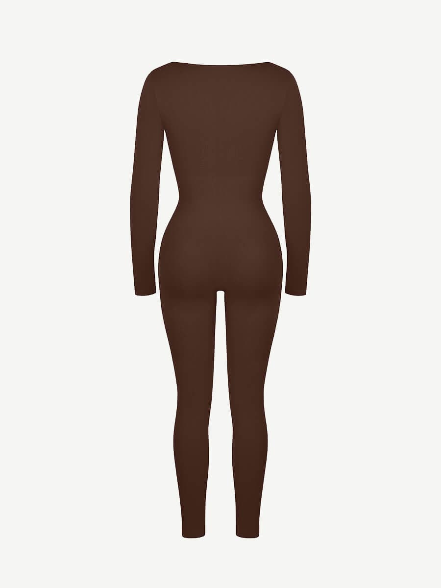 Deep V Tummy & Waist Control Jumpsuit