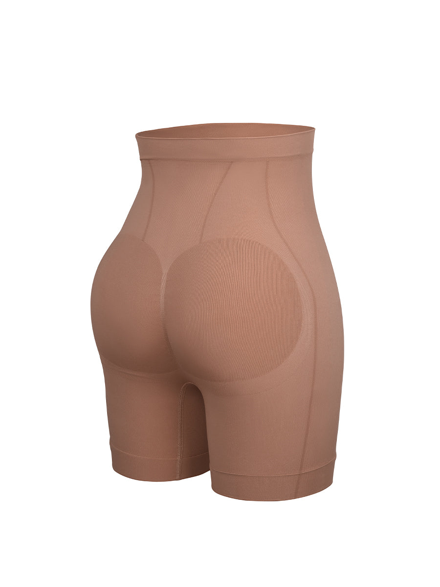 Seamless Mid-Waist Tummy Control Thigh Slimmer - Auxieswear