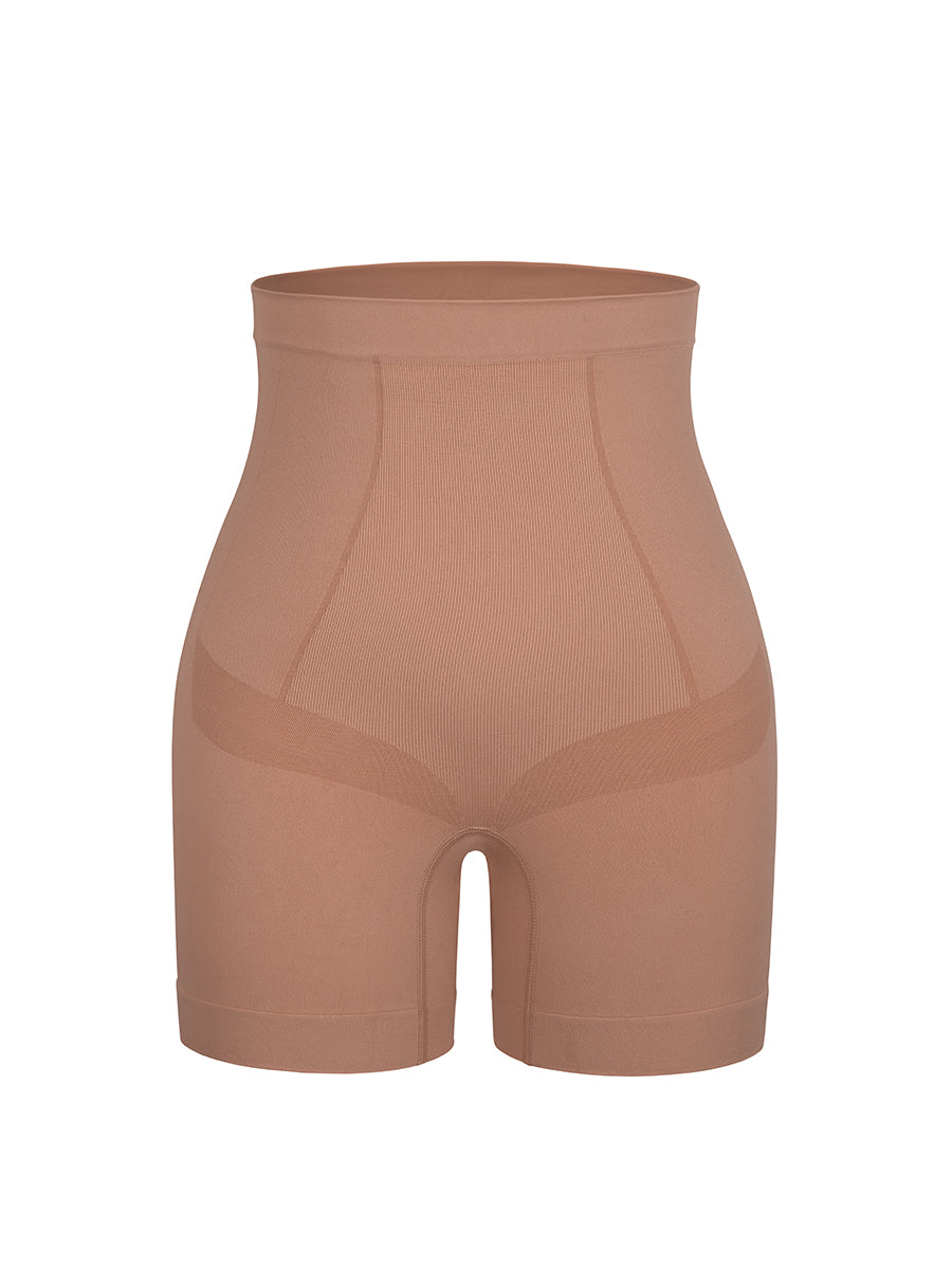 Seamless Mid-Waist Tummy Control Thigh Slimmer - Auxieswear