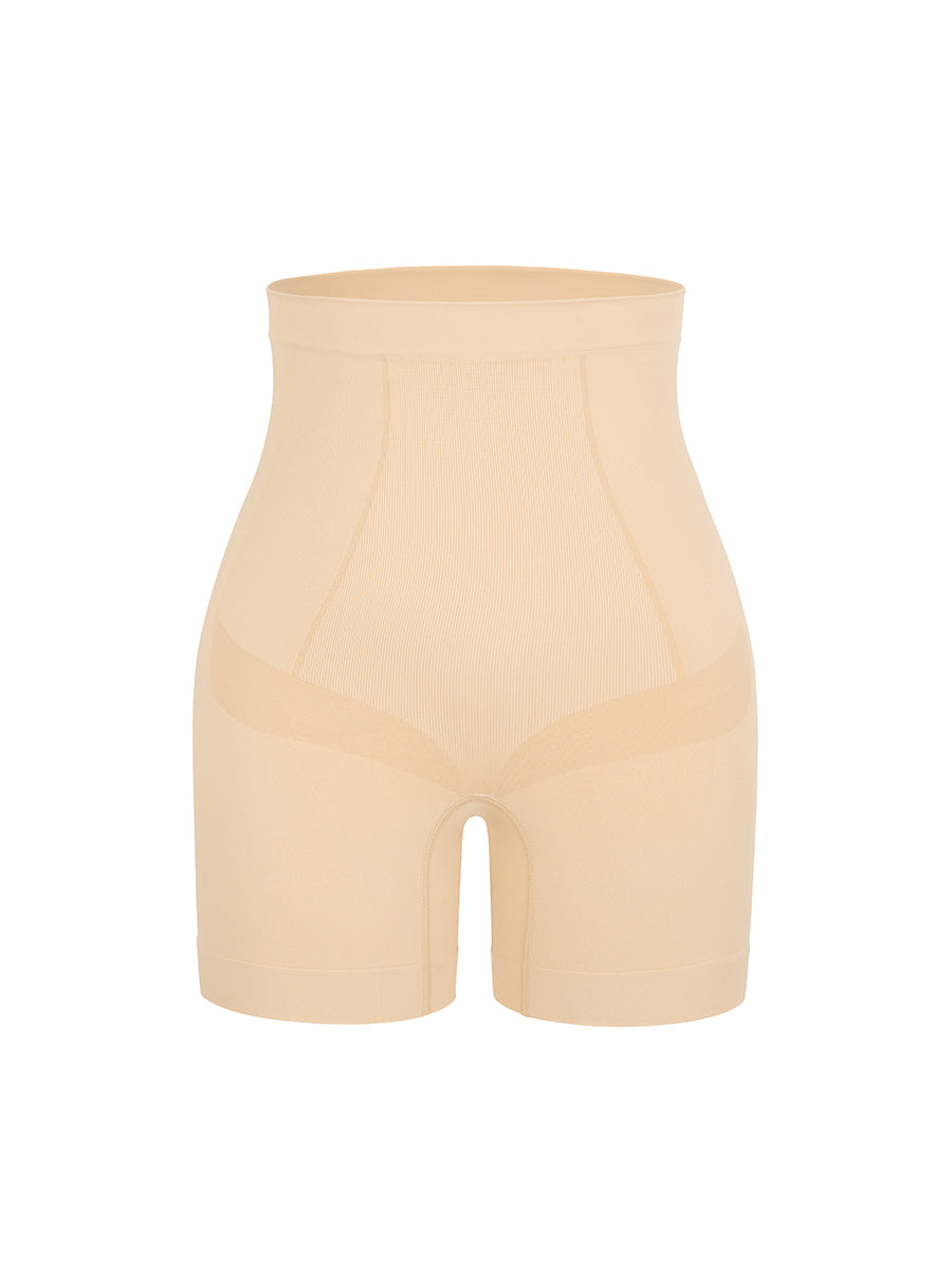 Seamless Mid-Waist Tummy Control Thigh Slimmer - Auxieswear