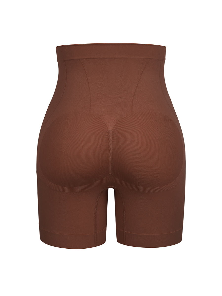 Seamless Mid-Waist Tummy Control Thigh Slimmer - Auxieswear