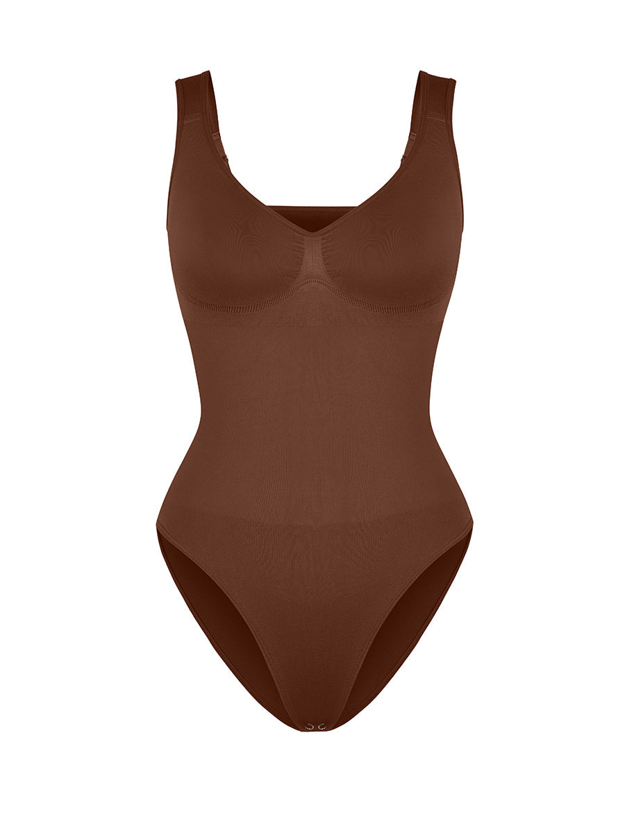 Diamond Neck Bust & Waist Control Bodysuit - Auxieswear