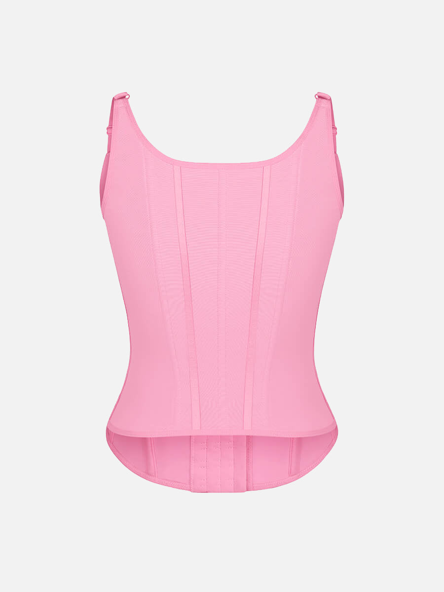 Waist Cincher Vest with 7 Steel Bones and Adjustable Straps