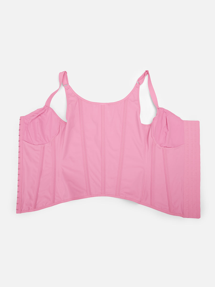 Supportive Waist Cincher Vest with 7 Steel Bones and Adjustable Straps