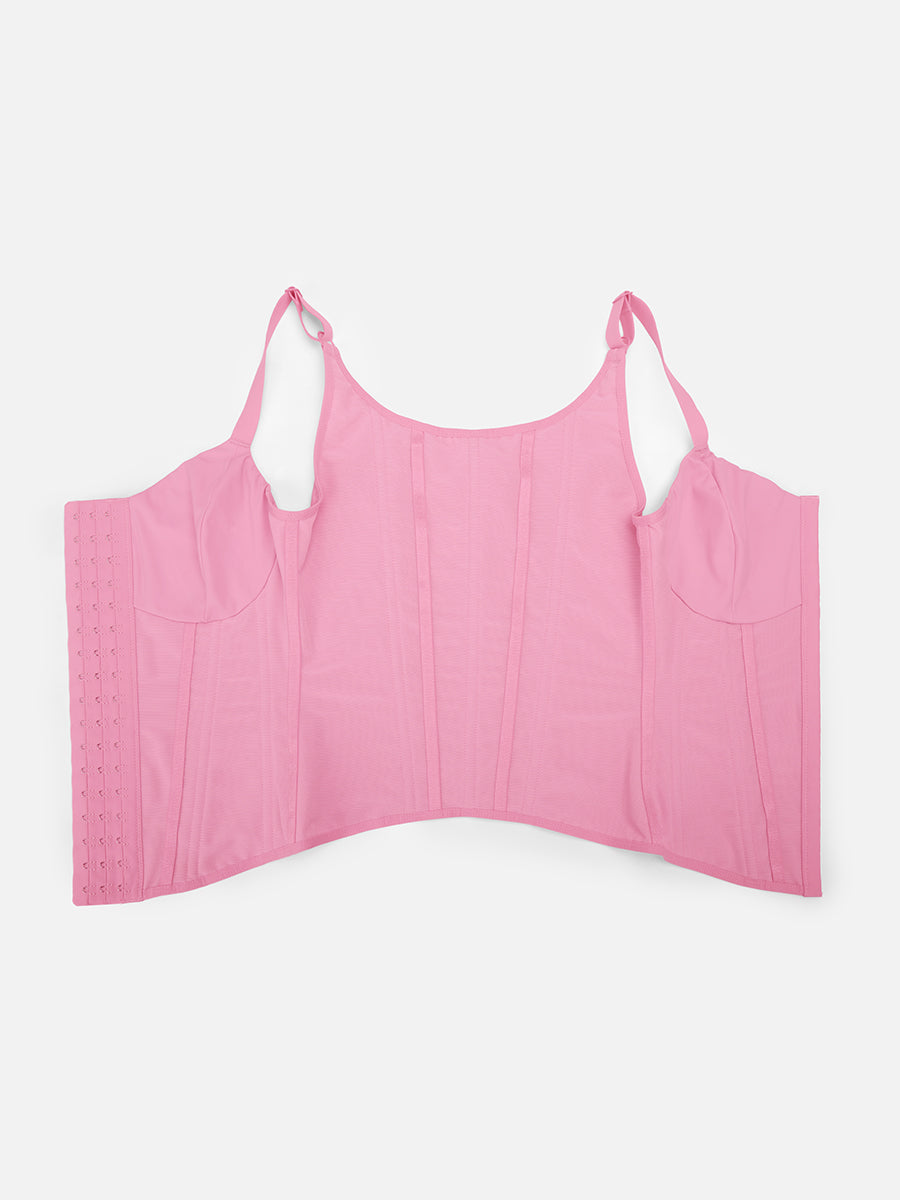 Waist Cincher Vest with 7 Steel Bones and Adjustable Straps - Auxieswear