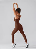 Seamless Ribbed Full-Length Shaping Catsuit