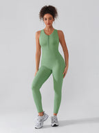 Seamless Ribbed Full-Length Shaping Catsuit