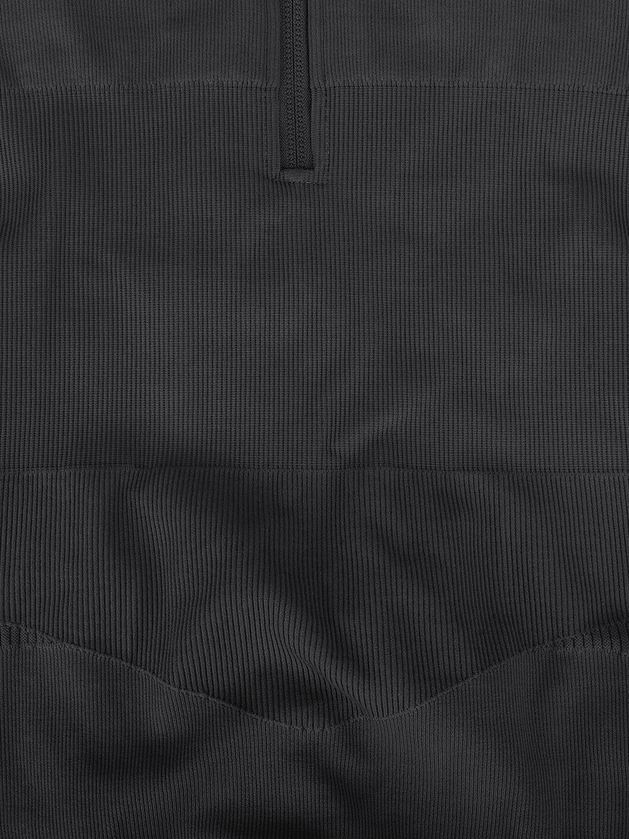 Seamless Ribbed Full-Length Shaping Catsuit - Auxieswear