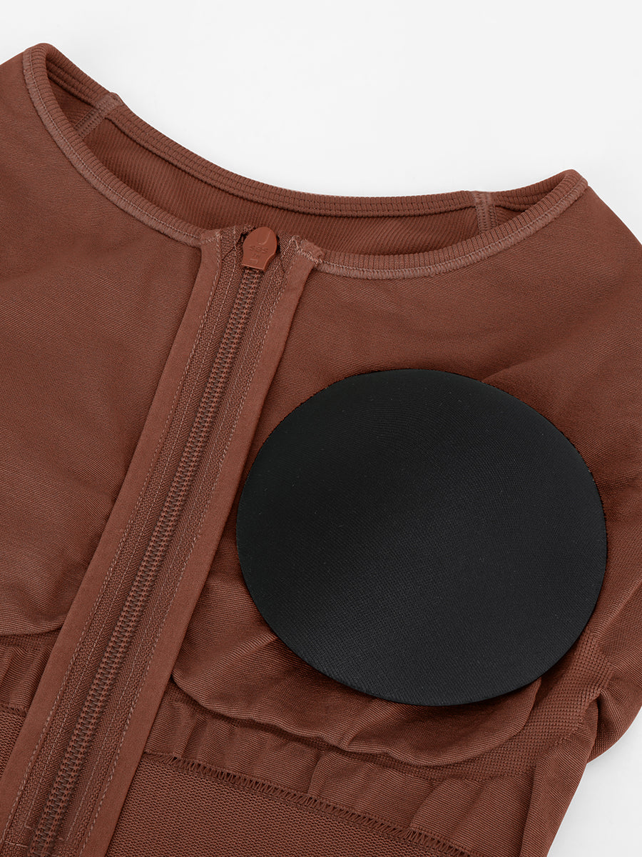 Seamless Ribbed Full-Length Shaping Catsuit - Auxieswear