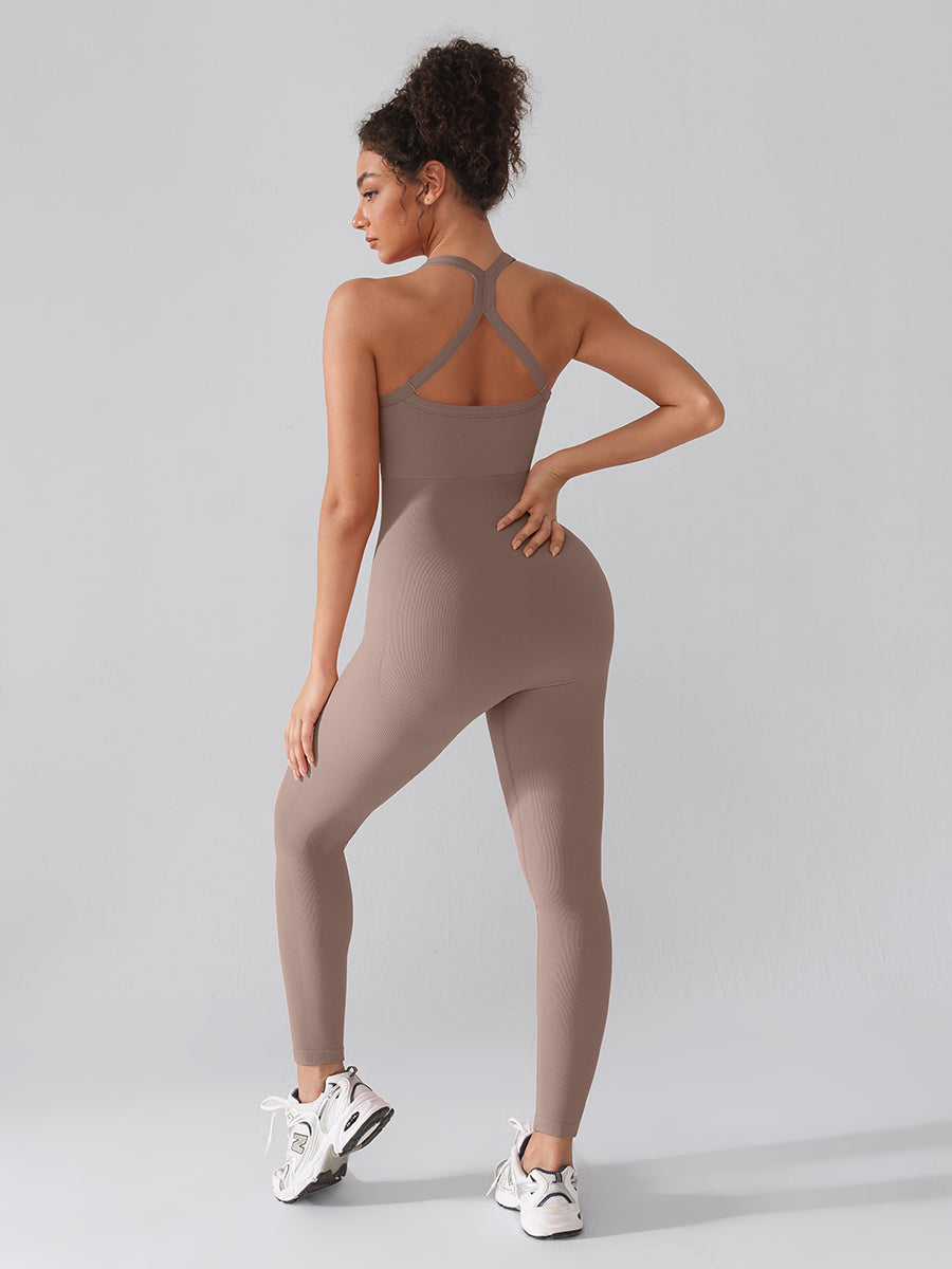 2 in 1 Waist & Tummy Control Bra-free Sports Jumpsuit