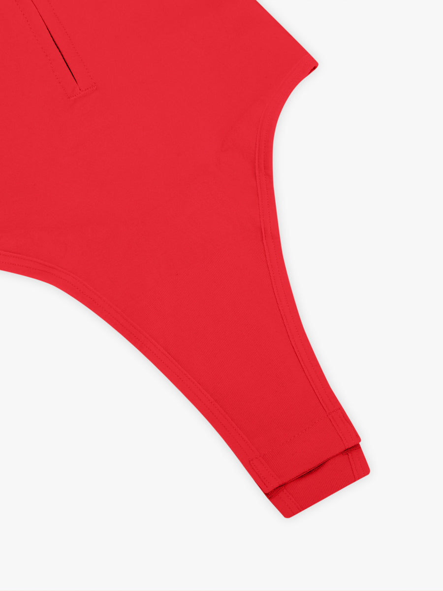 Plunge Chest Support with Inner Clips Bodysuit - Auxieswear