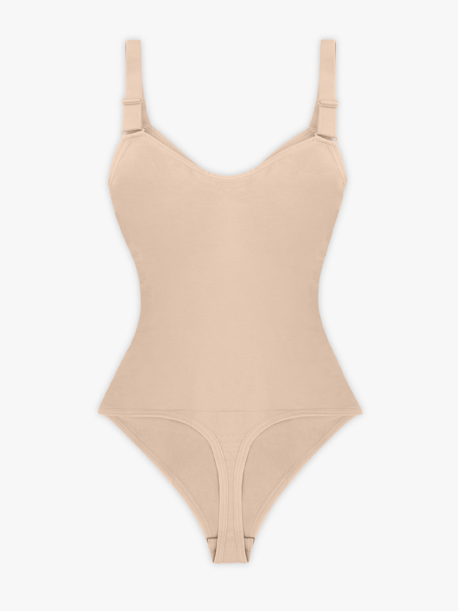 Plunge Chest Support with Inner Clips Bodysuit - Auxieswear