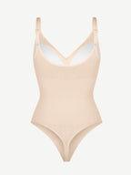 Scoop Back Tummy Control Bodysuit with Built-in Bra