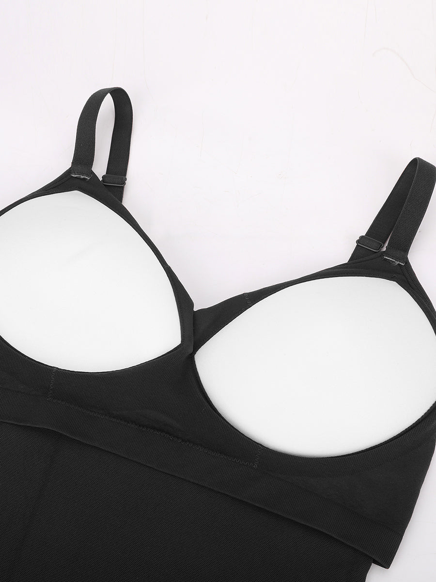 Scoop Back Tummy Control Bodysuit with Built-in Bra