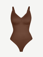 Scoop Back Tummy Control Bodysuit with Built-in Bra