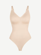 Scoop Back Tummy Control Bodysuit with Built-in Bra