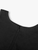 Stretch Knit Zip-Up Sleeveless Bodysuit