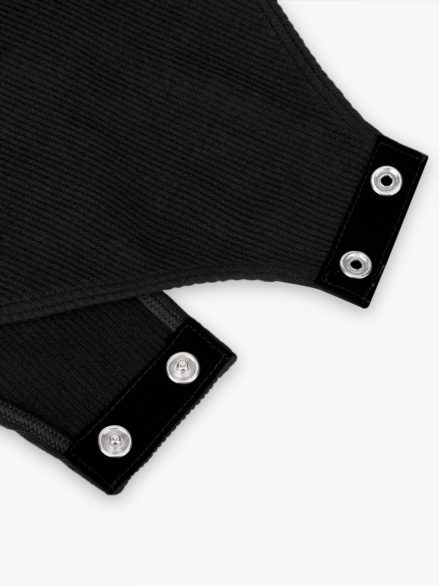 Stretch Knit Zip-Up Sleeveless Bodysuit
