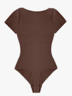 cap sleeves Bust and Waist Control Bodysuit