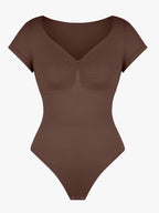cap sleeves Bust and Waist Control Bodysuit
