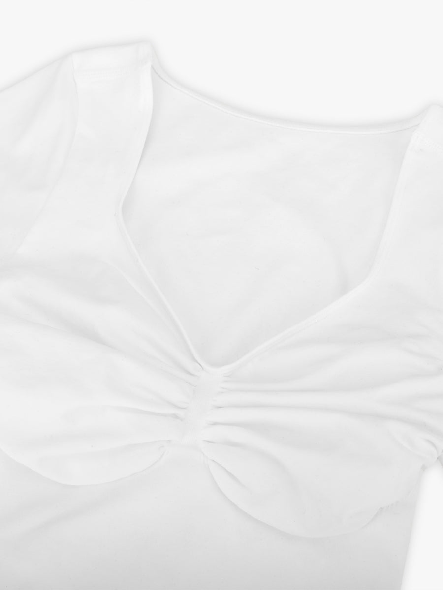 cap sleeves Bust and Waist Control Bodysuit - Auxieswear