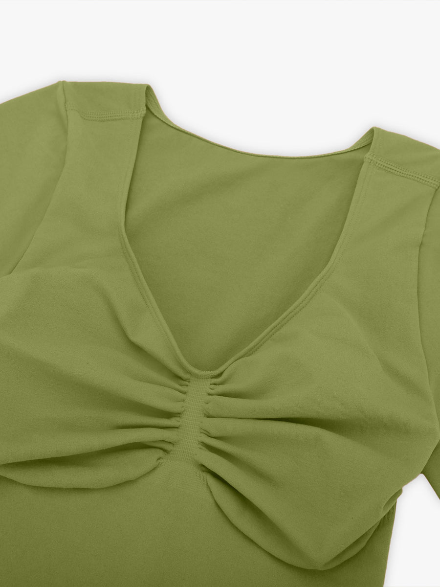 cap sleeves Bust and Waist Control Bodysuit