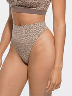 High-Stretch Tummy Control Leopard Print Briefs