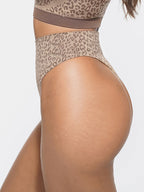 High-Stretch Tummy Control Leopard Print Briefs