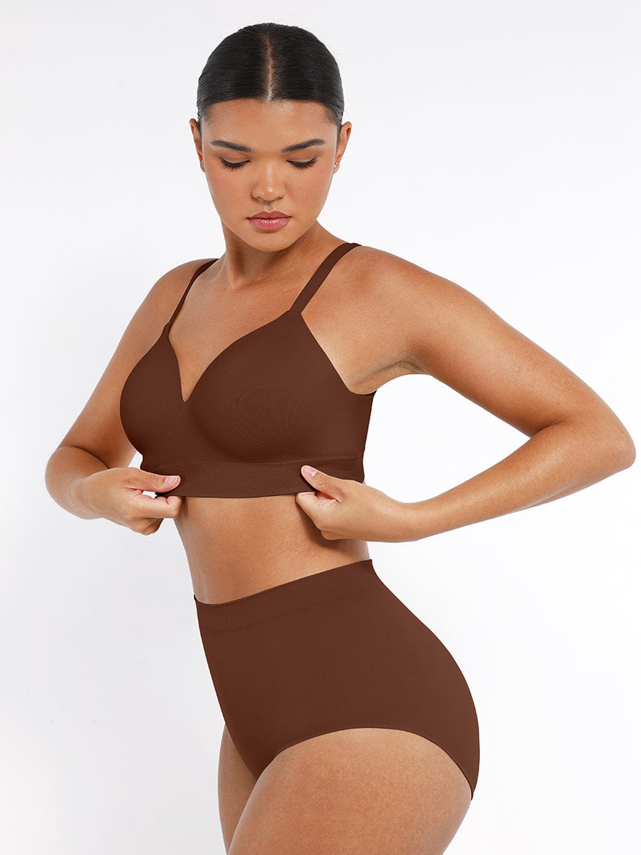 Wireless Bust Support Bra with Foam Cups