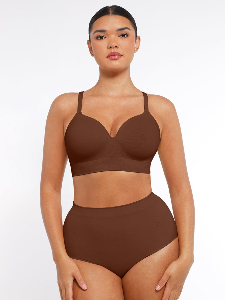 Wireless Bust Support Bra with Foam Cups