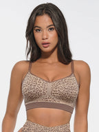 Double-Layer Bust Support Leopard Print Bra