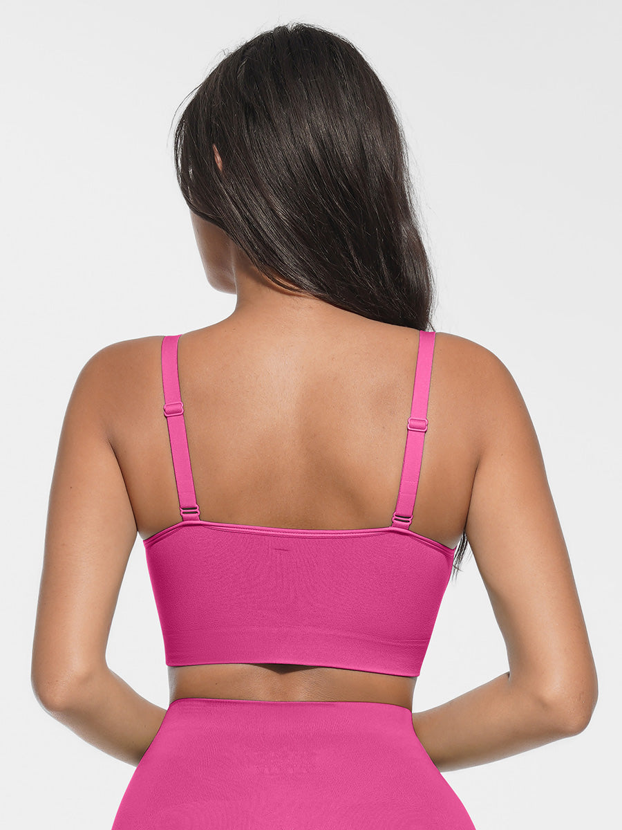 Scoop Neck Bralette with Smooth Back & Adjustable Straps - Auxieswear