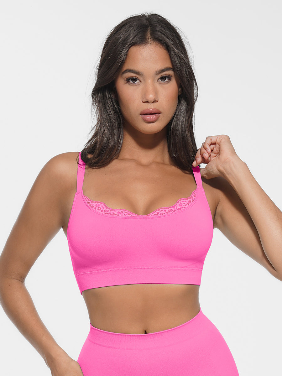 Scoop Neck Bralette with Smooth Back & Adjustable Straps